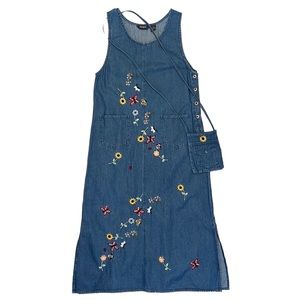 SALE Agapo vintage denim jumper with crossbody bag Sz S